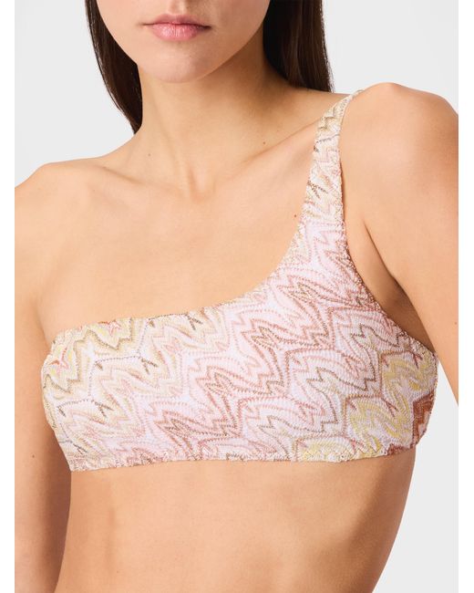 Missoni White One-Shoulder Bikini