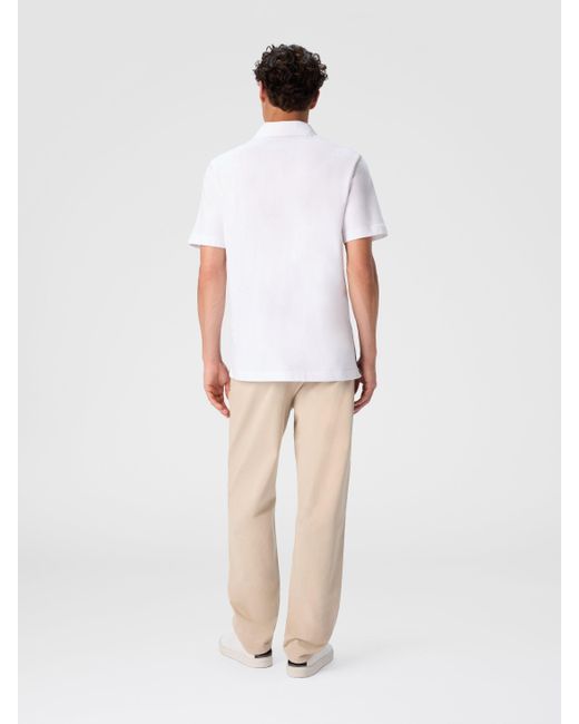 Missoni Kurzarm-Poloshirt Mit Geometrischem Zickzackmuster, Herren, Größe in White für Herren