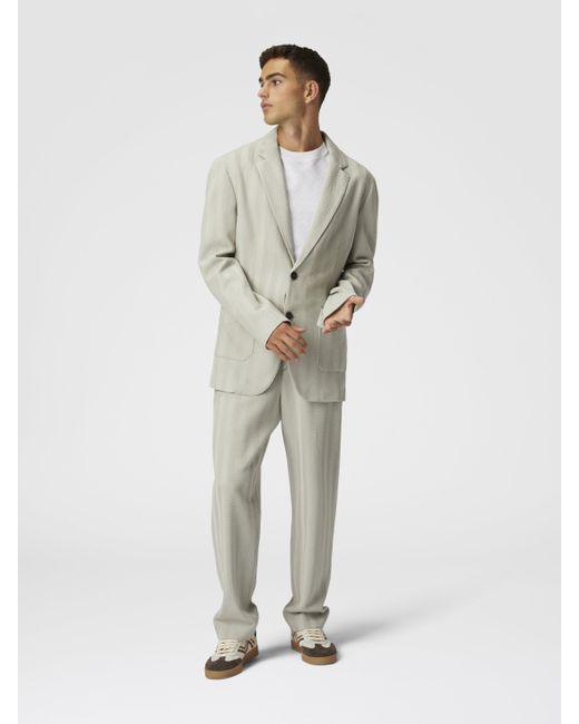Missoni Zickzack-Blazer Aus Baumwolle Und Viskose, Herren, Größe in White für Herren