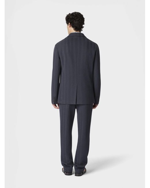Missoni Blue Single-Breasted Blazer for men