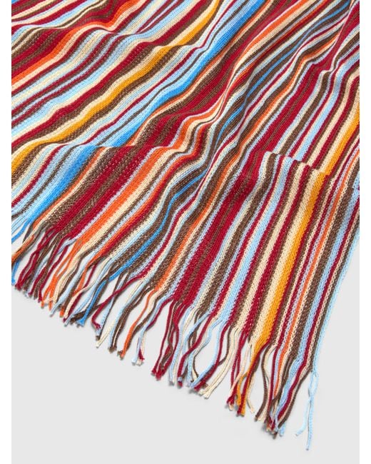 Écharpe 100 Coton Motif Rayé, Homme, Taille Missoni pour homme en coloris Red