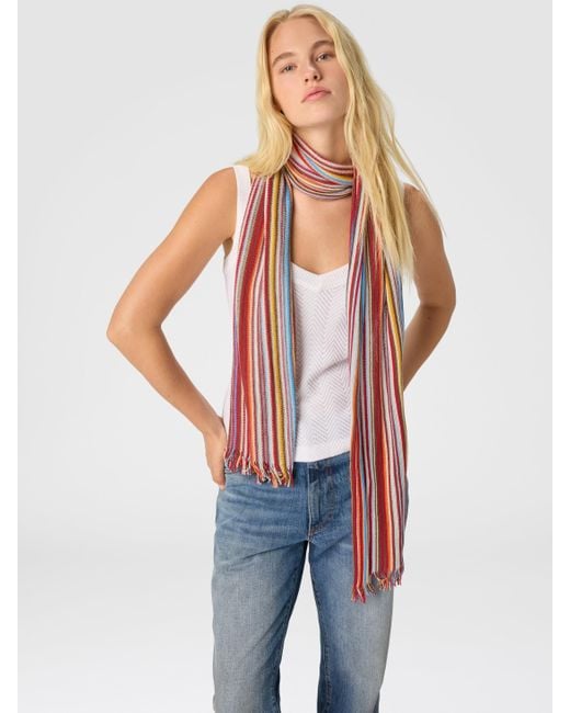 Écharpe 100 Coton Motif Rayé, Homme, Taille Missoni pour homme en coloris Red
