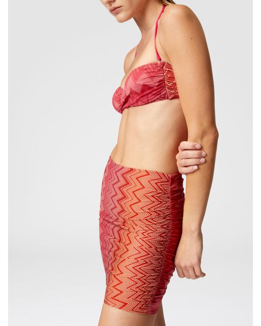 Cache-Couche Minskirt En Nylon Zigzag Lamé Stretch, Femme, Taille Missoni en coloris Red