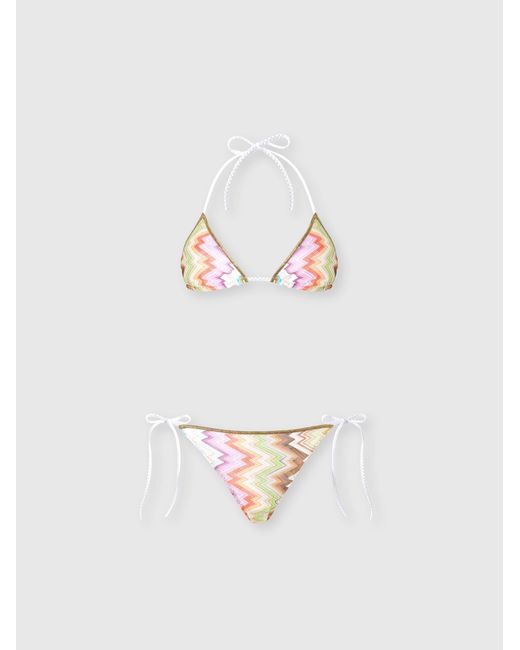 Missoni White Bikini With Zig Zag Print