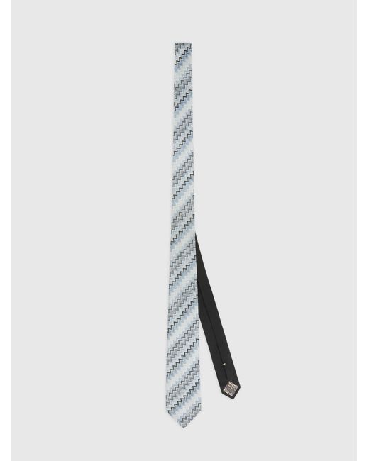 Missoni Blue Pure Silk Tie for men
