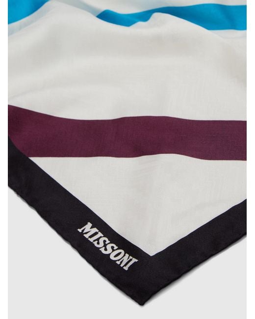Missoni Blue Pure Silk Foulard