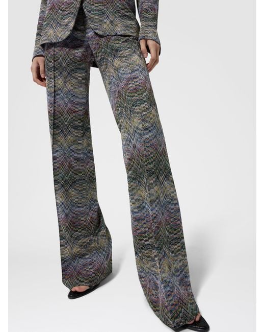 Missoni Gray Tailored Space-Dye Viscose Lamé Trousers