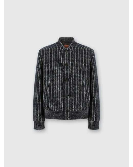 Missoni Black Zigzag Bomber Jacket for men