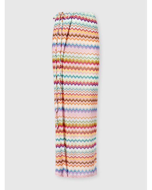 Missoni White Long Pareo Skirt