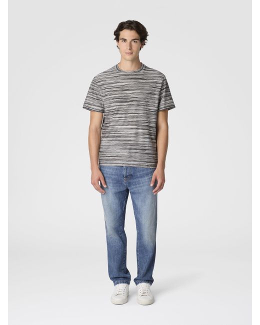 Missoni Gray T-Shirt With Flame And Zigzag Pattern for men