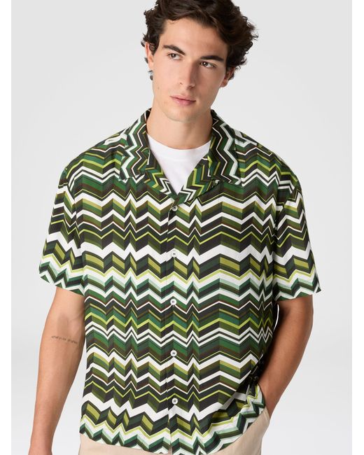 Missoni Green Bowling Shirt for men