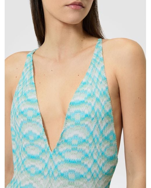 Missoni Blue One-Piece Swimsuit