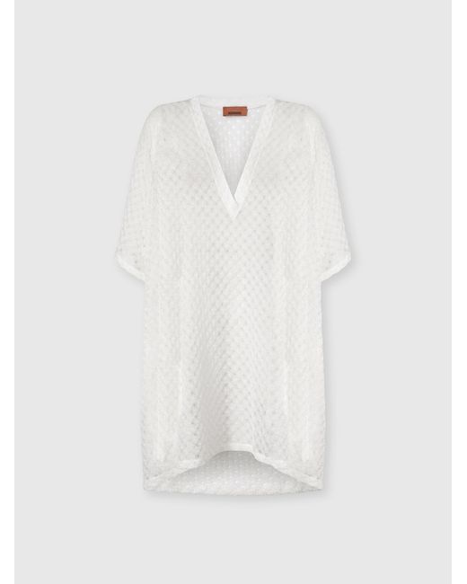 Missoni White Short Caftan Cover-Up