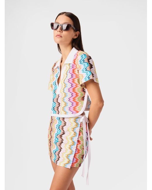 Missoni White Mini Pareo Skirt