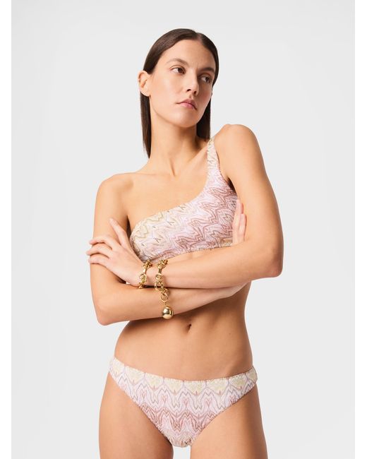 Missoni White One-Shoulder Bikini