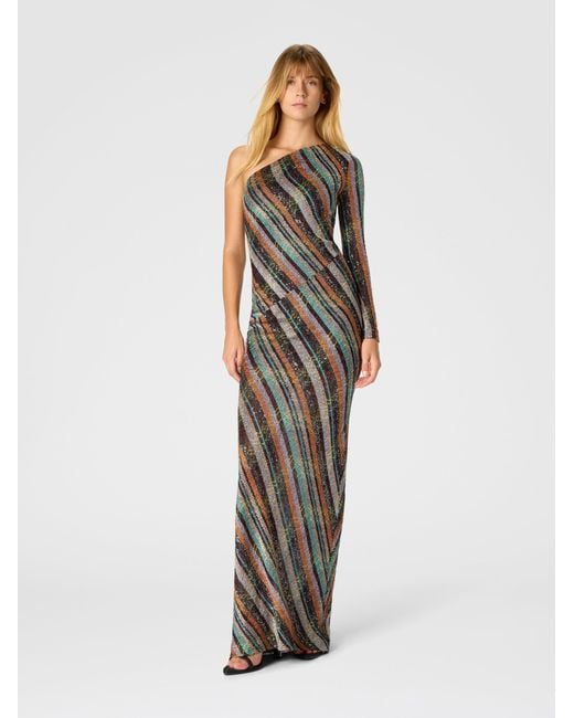 Missoni White Long One-Shoulder Dress