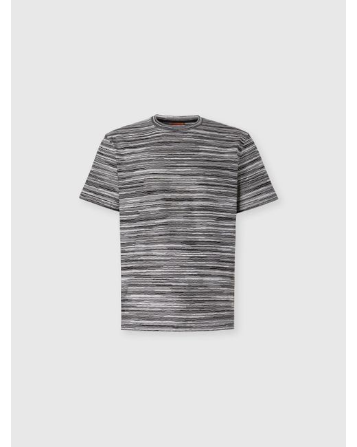 Missoni Gray T-Shirt With Flame And Zigzag Pattern for men