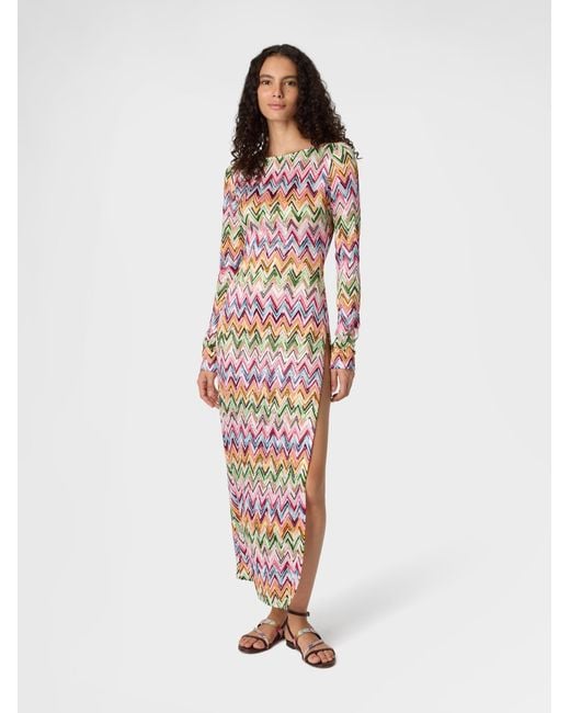 Missoni White Long-Sleeved Dress