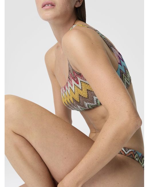 Missoni White One-Shoulder Bikini