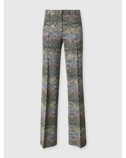 Missoni Gray Tailored Space-Dye Viscose Lamé Trousers