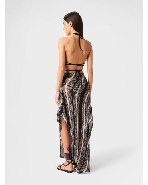 Missoni Multicolor Long Mesh Skirt With Sequin Application