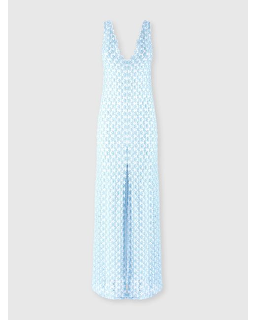 Missoni Blue Long Cover-Up With Open Back