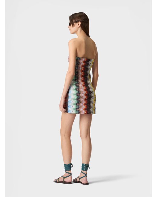 Missoni Blue Bustier Mini Dress