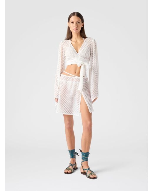 Missoni White Mini Pareo Skirt