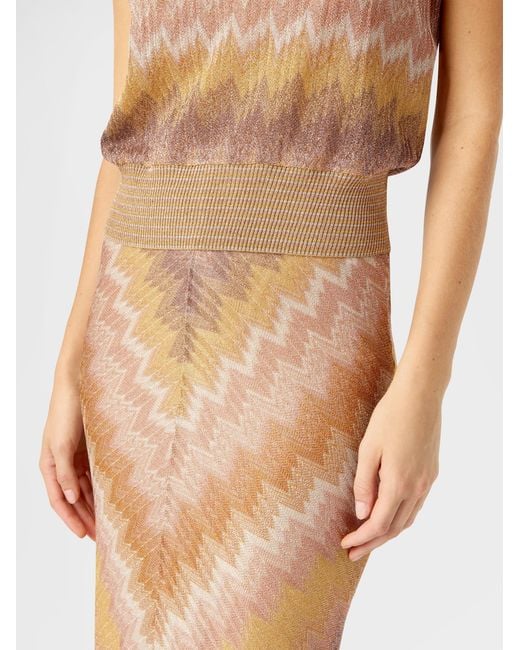 Missoni White Snake-Pattern Viscose Lamé Tank Top