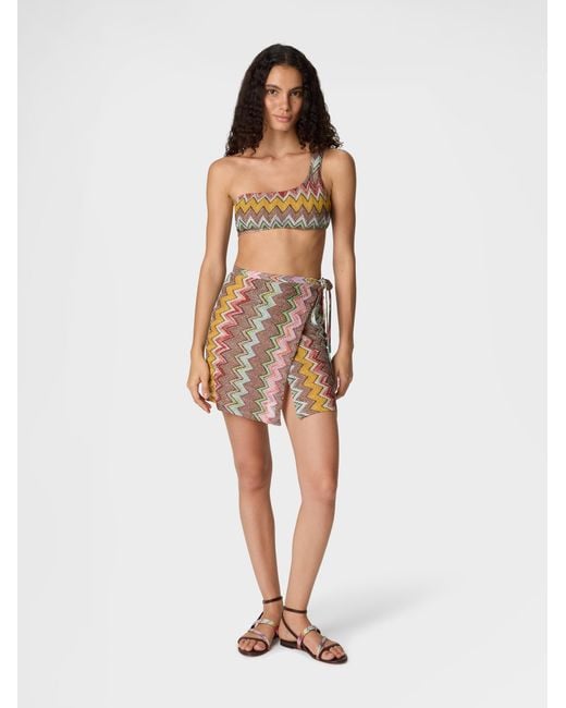 Missoni White Mini Pareo Skirt