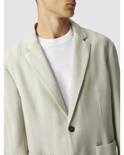Missoni Zickzack-Blazer Aus Baumwolle Und Viskose, Herren, Größe in White für Herren