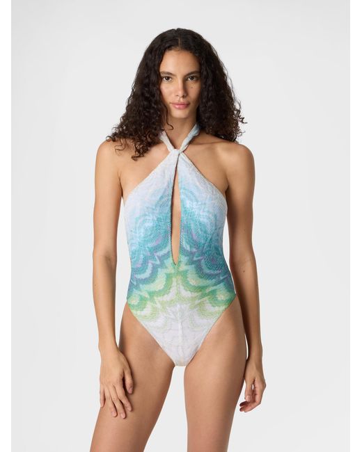 Missoni Blue One-Piece Swimsuit