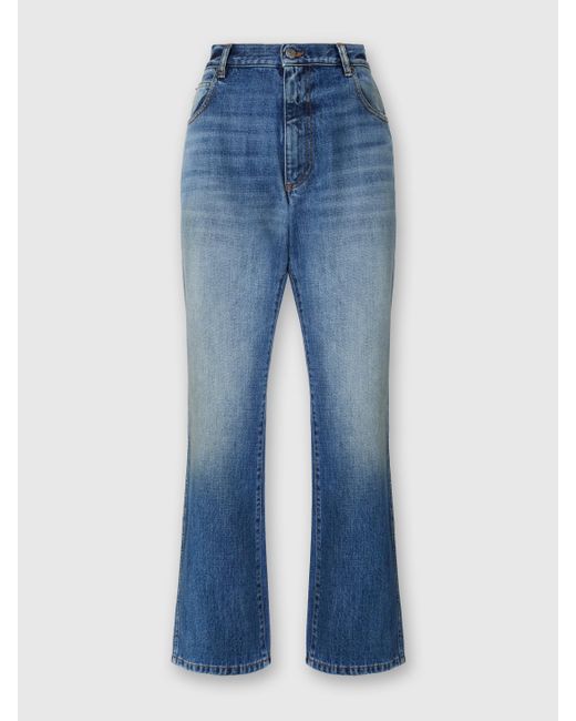 Missoni Blue Five-Pocket Mid-Rise Washed Denim Pants