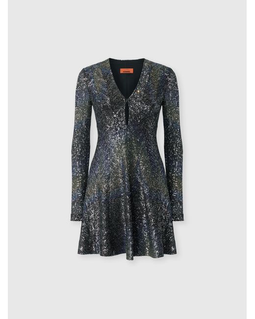 Missoni Multicolor Dégradé Mini Dress With Sequins