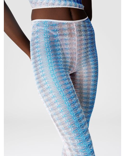 Pantalon À Taille Basse En Dentelle Dégradée, Femme, Bleu & Rose, Taille Missoni en coloris Blue