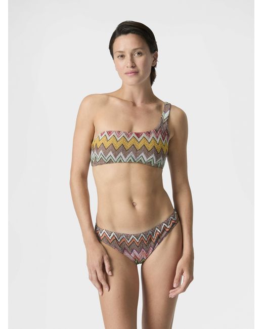 Missoni White One-Shoulder Bikini