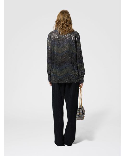 Missoni Black Oversized Shirt With Sequin Applications
