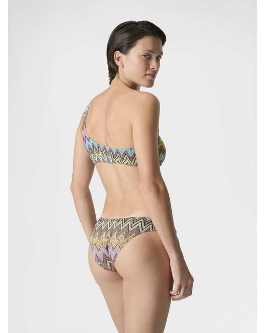Missoni White One-Shoulder Bikini