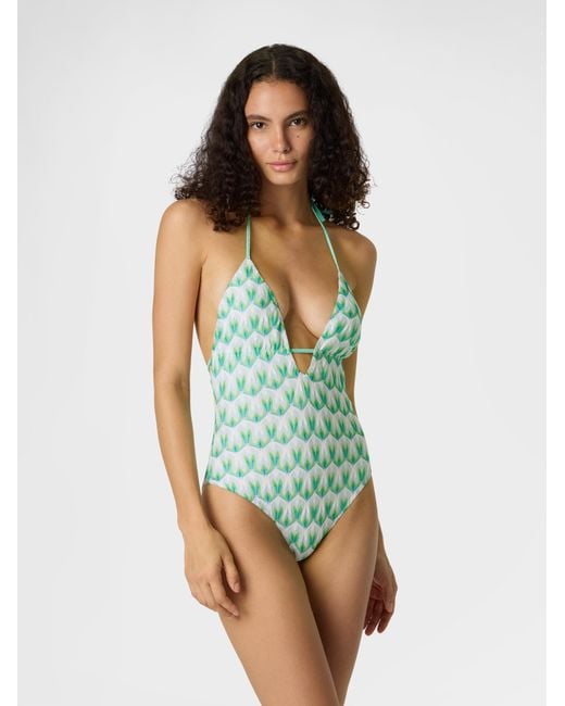 Missoni Blue One-Piece Swimsuit