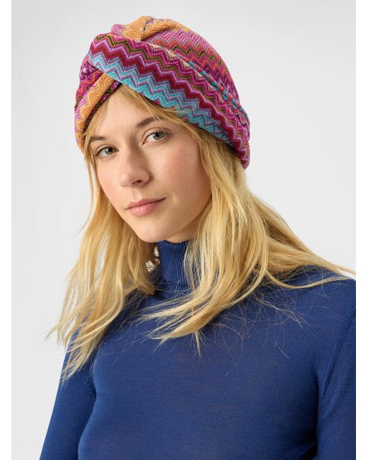 Missoni Pink Zigzag Wool-Blend Turban