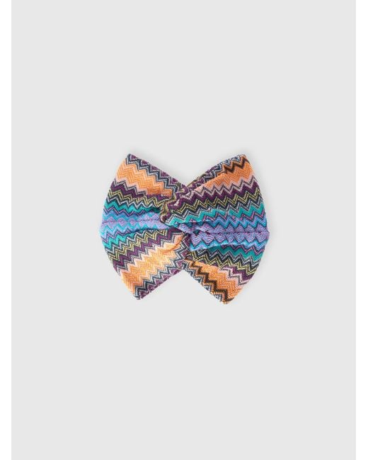 Missoni Pink Wool-Blend Zigzag Headband