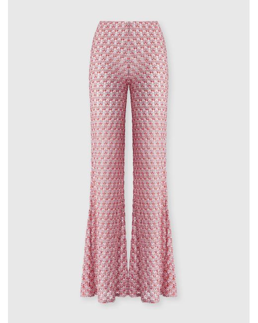 Missoni Pink Low-Rise Lace Pants