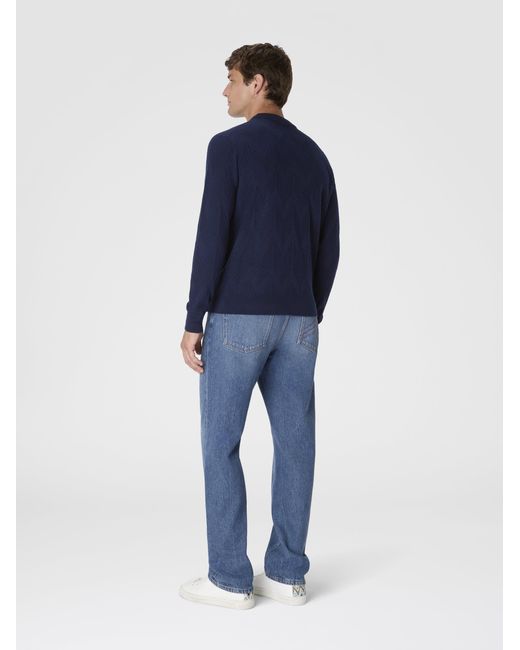 Missoni Blue Crew Neck Sweater for men