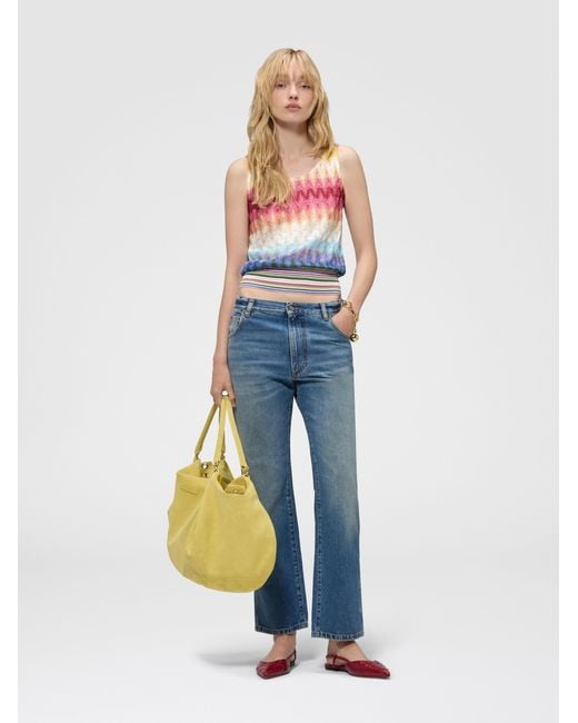 Missoni White Sleeveless Dégradé Viscose Top