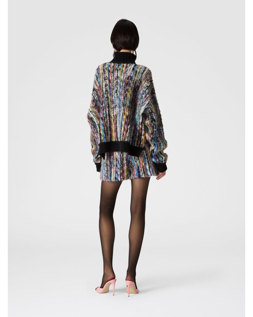 Missoni Blue Wool And Mohair Bouclé Shorts, & Multicoloured