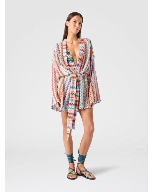 Missoni White Short Kimono Cover-Up