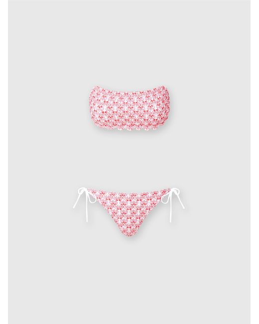Missoni Pink Lace Triangle Bikini With Lamé