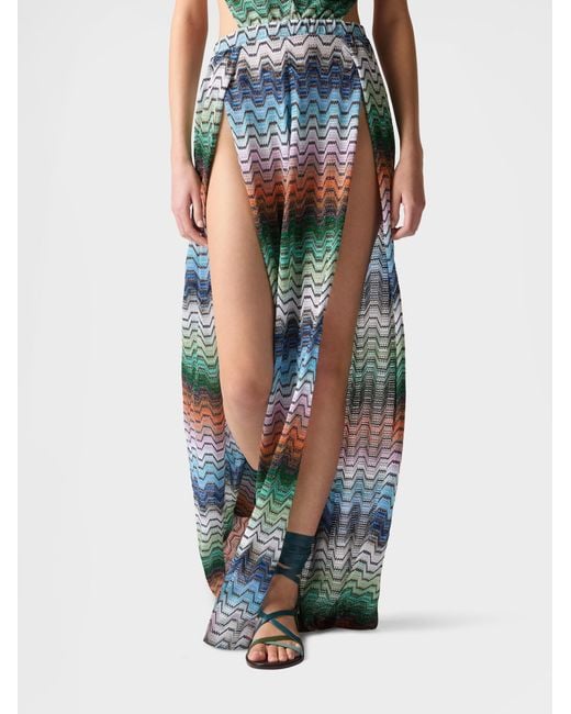 Missoni White Long Jumpsuit With Greek Motif