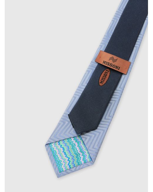 Missoni White Silk Tie for men