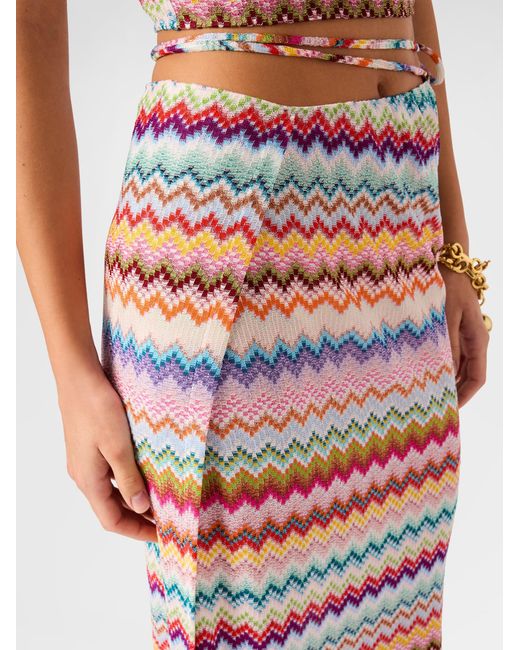 Missoni White Long Pareo Skirt